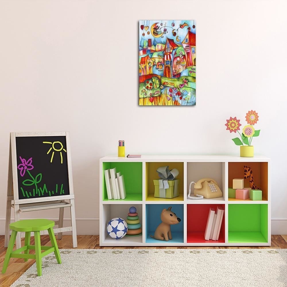 Emaga Obraz na płótnie, Bajkowe miasteczko - 60x90